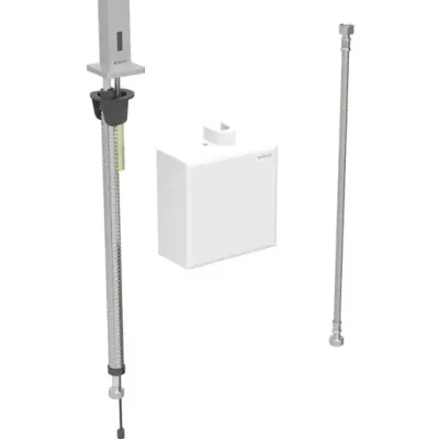 Geberit Brenta - elektronisks izlietnes vārsts, darbība ar baterijām, easy to clean, matēts nerūsējošais tērauds 116.174.SN.1