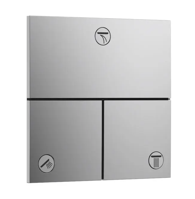 Hansgrohe ShowerSelect Comfort - zemapmetuma vārsts, 3 patērētājiem, hroms 15573000