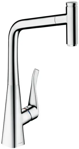 Hansgrohe M71 - virtuves izlietnes maisītājs M7115-H320 ar izvelkamu trauku dušu, sBOX, hromēts 73803000