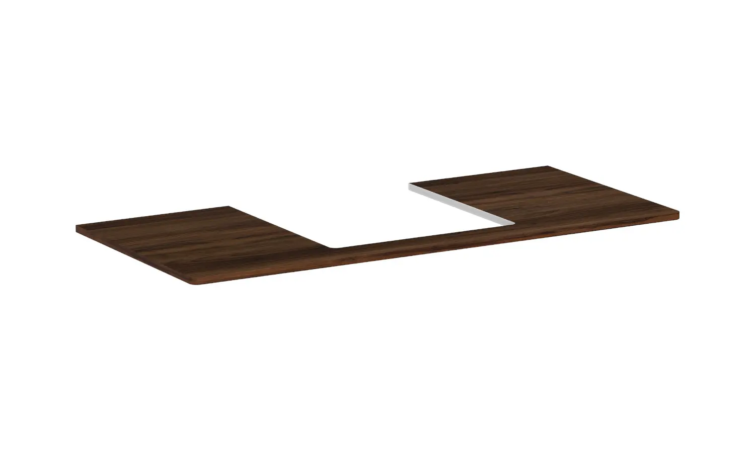Hansgrohe Xelu Q - izlietnes plātne 118x55 cm, izgriezums vidū, tumšs valrieksts 54096630