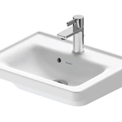 Duravit D-Neo - rokas izlietne 50x40 cm, ar pārplūdi, maisītāja caurums, matēti balta 0742503200