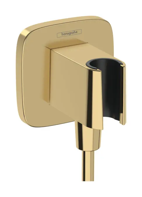 Hansgrohe Fixfit - dušas pieslēguma līkums ar turētāju, apzeltīts 26887990