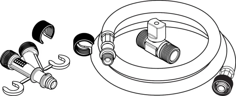 Hansgrohe - ūdens pieslēguma komplekts dušas WC 60308000