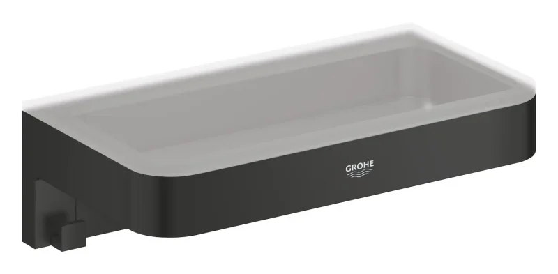 Grohe QuickFix Start Cube - plaukts, garums 20 cm, matēti melns 411072430