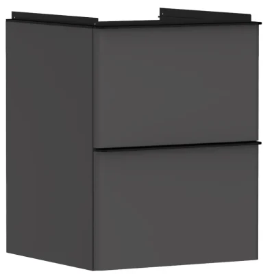 Hansgrohe Xelu Q - izlietnes skapītis, 63x48x50 cm, 2 atvilktnes, matēti pelēks/matēti melns 54020670