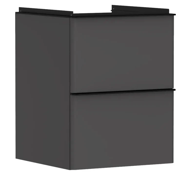 Hansgrohe Xelu Q - izlietnes skapītis, 63x48x50 cm, 2 atvilktnes, matēti pelēks/matēti melns 54020670