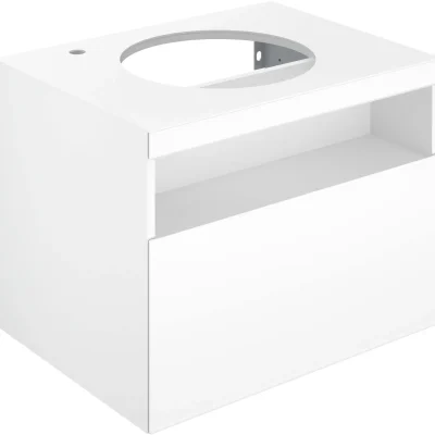Keuco Stageline - izlietnes apakšskapis, 65x55x49 cm, ar izvelkamu nodalījumu izlietnei un maisītājam kreisajā pusē, balts 32854300000
