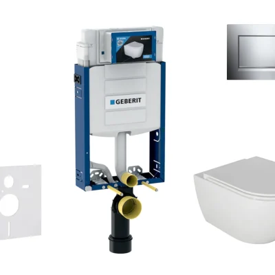Geberit Kombifix - komplekts ar priekšsienas elementu, WC Oudee un Softclose sēdekli, vadības plati Sigma20, hroms SANI15CA1115