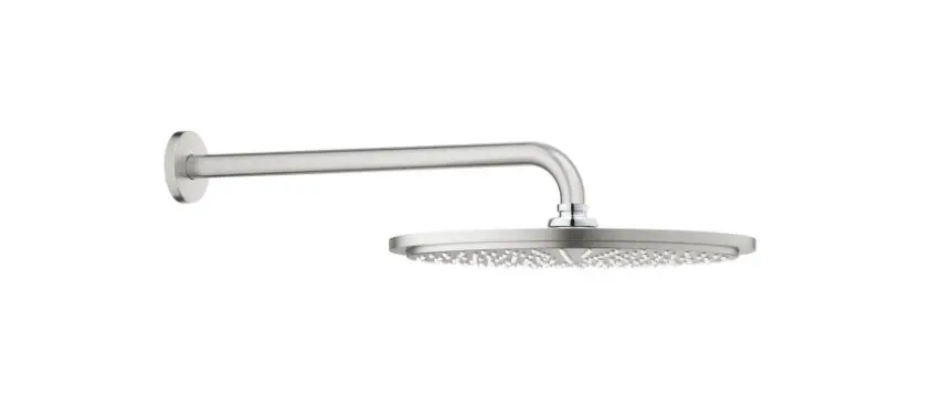 Grohe Rainshower - galvas duša Cosmopolitan 310 ar roku 38 cm, 1 strūklas veids, Supersteel 26066DC0