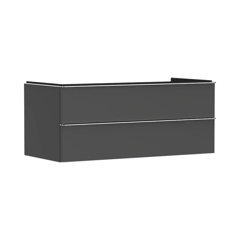 Hansgrohe Xelu Q - izlietnes apakšskapītis, 50x118x55 cm, 2 atvilktnes, matēti pelēks/hroms 54083000