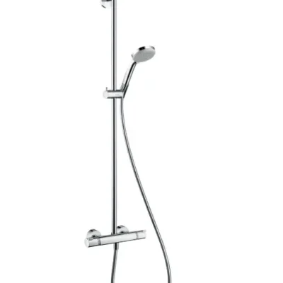 Hansgrohe Croma 220 - dušas kolonna Showerpipe 220 ar termostata maisītāju, EcoSmart 9 l/min, hromēta 27188000