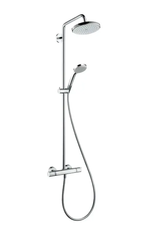 Hansgrohe Croma 220 - dušas kolonna Showerpipe 220 ar termostata maisītāju, EcoSmart 9 l/min, hromēta 27188000