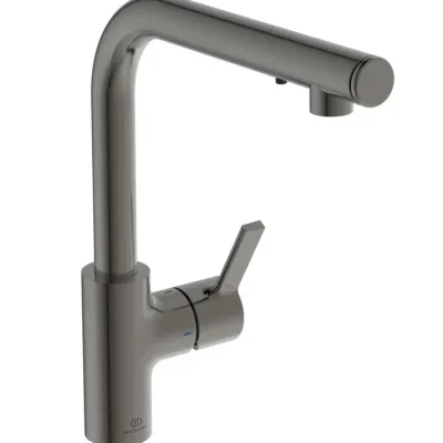 Ideal Standard Gusto - virtuves izlietnes maisītājs ar ziepju dozatoru, Magnetic Grey A7817A5