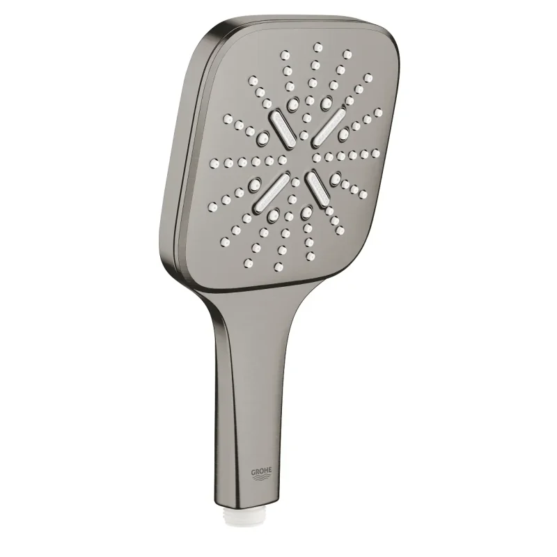 Grohe Rainshower SmartActive Cube - rokas duša 130 9,5 l/min, 3 strūklas veidi, Hard Graphite birstēts 26582AL0