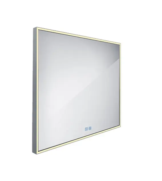 Nimco spogulis - spogulis ar LED apgaismojumu, 60x60 cm, skārienjutīgs sensors, alumīnijs ZP 13066VX