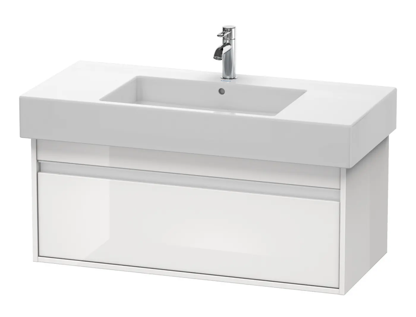 Duravit Ketho - izlietnes skapītis 41x100x46 cm, ar 1 atvilktni, balts spīdīgs KT669102222