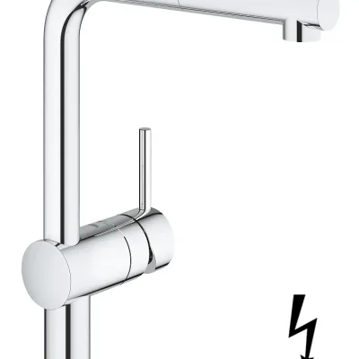 Grohe Minta - virtuves izlietnes maisītājs ar izvelkamu izteku, SmartControl, hromēts 31397000