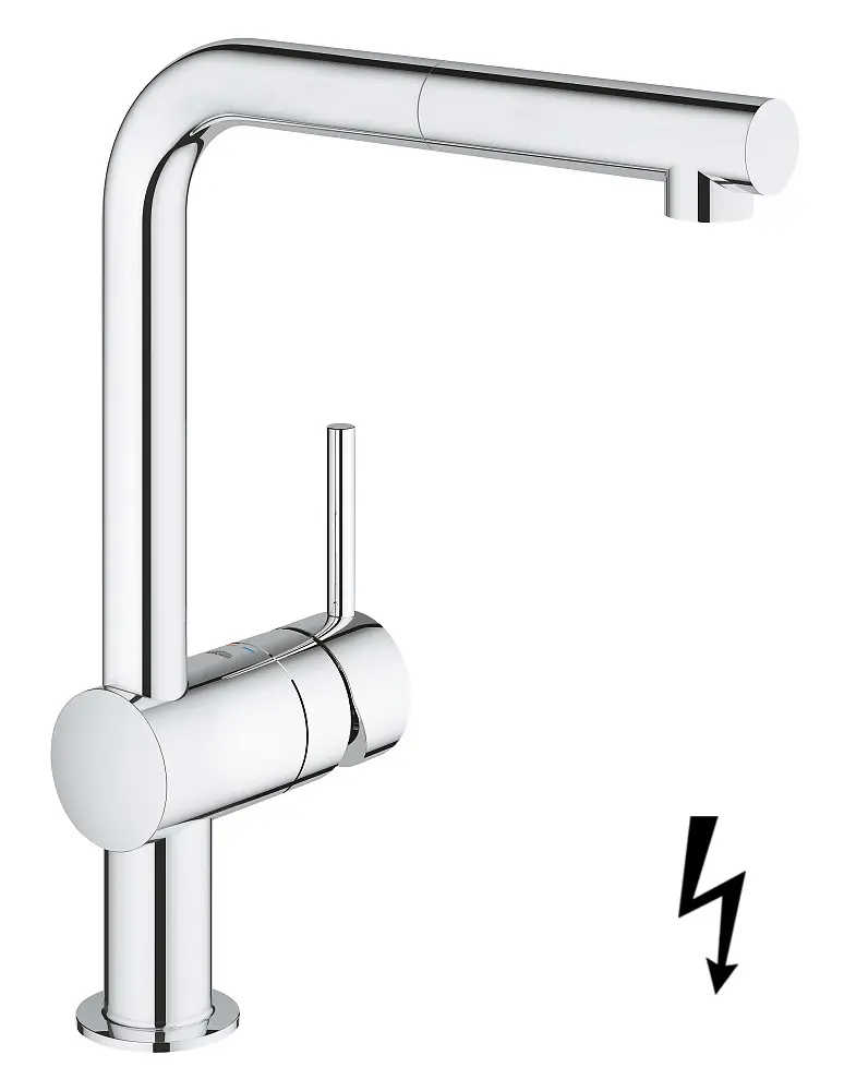 Grohe Minta - virtuves izlietnes maisītājs ar izvelkamu izteku, SmartControl, hromēts 31397000