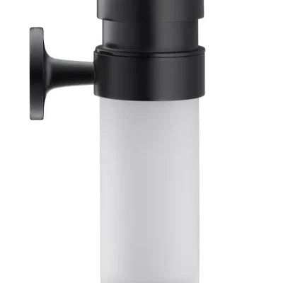 Duravit Starck T - ziepju dozators ar turētāju, melns matēts / piena stikls 0099354600