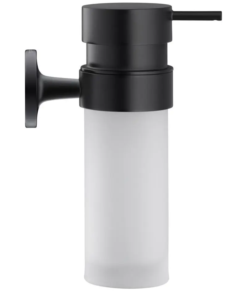 Duravit Starck T - ziepju dozators ar turētāju, melns matēts / piena stikls 0099354600