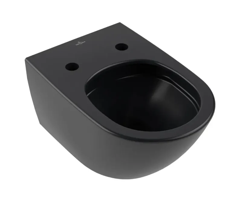 Villeroy & Boch Subway 3.0 - pie sienas WC, TwistFlush, Rimless, CeramicPlus, Pure Black 4670T0R7