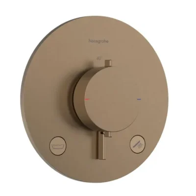 Hansgrohe Ecostat Comfort S - zemapmetuma termostata maisītājs, 2 patērētājiem, birstēts bronzas tonis 33718140