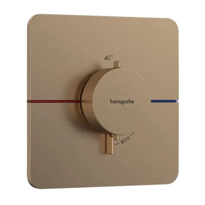 Hansgrohe ShowerSelect Comfort - zemapmetuma termostata maisītājs, birstēta bronza 15588140