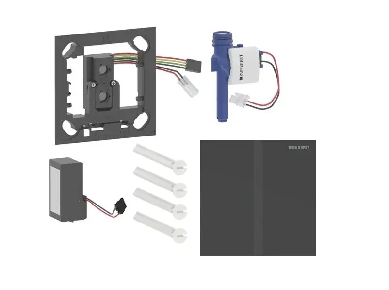 Geberit - Elektroniskā pisuāra skalošanas vadība tips 40, tīkla barošana, easy to clean, Bluetooth, matēti melns 116.227.14.1