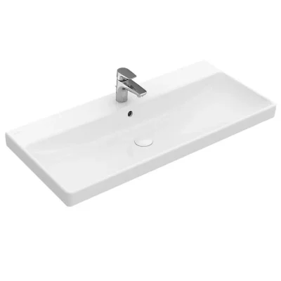 Villeroy & Boch Avento - mēbeļu izlietne, 80x47 cm, ar pārplūdi, ar jaucējkrāna caurumu, CeramicPlus, Alpu balts 41568001