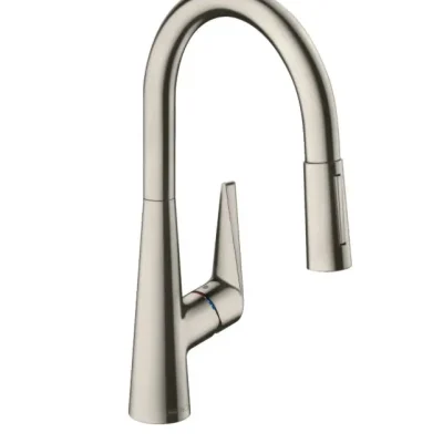 Hansgrohe Talis M51 - virtuves izlietnes vienas sviras maisītājs 200 ar izvelkamu trauku dušu, nerūsējošais tērauds 72813800