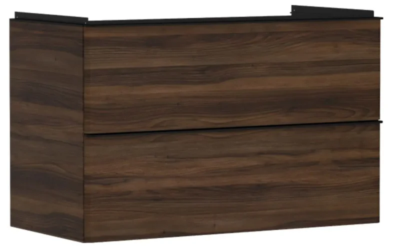 Hansgrohe Xelu Q - izlietnes skapītis, 63x98x50 cm, 2 atvilktnes, tumšs valrieksts/matēti melns 54034670
