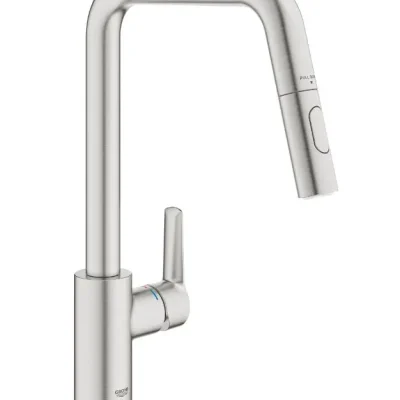Grohe QuickFix Start - virtuves izlietnes maisītājs ar izvelkamu dušu, Supersteel 30631DC0