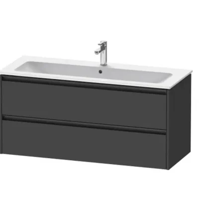 Duravit Ketho.2 - izlietnes skapītis, 55x121x48 cm, 2 atvilktnes, grafīta matēts K25265049490000