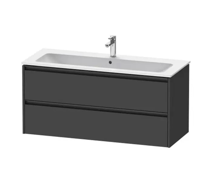 Duravit Ketho.2 - izlietnes skapītis, 55x121x48 cm, 2 atvilktnes, grafīta matēts K25265049490000