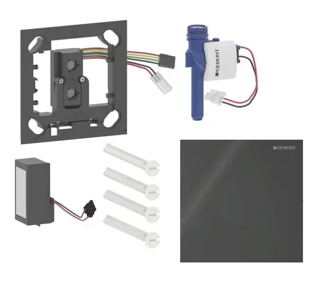 Geberit - Elektroniskā pisuāra skalošanas vadība tips 40, tīkla barošana, easy to clean, Bluetooth, matēti melns 116.024.14.1