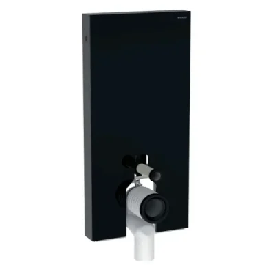 Geberit Monolith - sanitārais modulis stāvošam WC, 101 cm, pieslēgums apakšā, melns 131.002.SJ.6