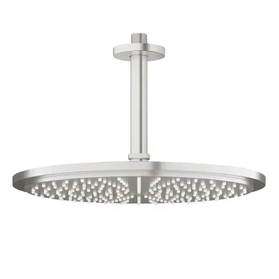Grohe Rainshower - galvas duša Cosmopolitan, diametrs 31 cm, griestu izvads 14 cm, Supersteel 26067DC0