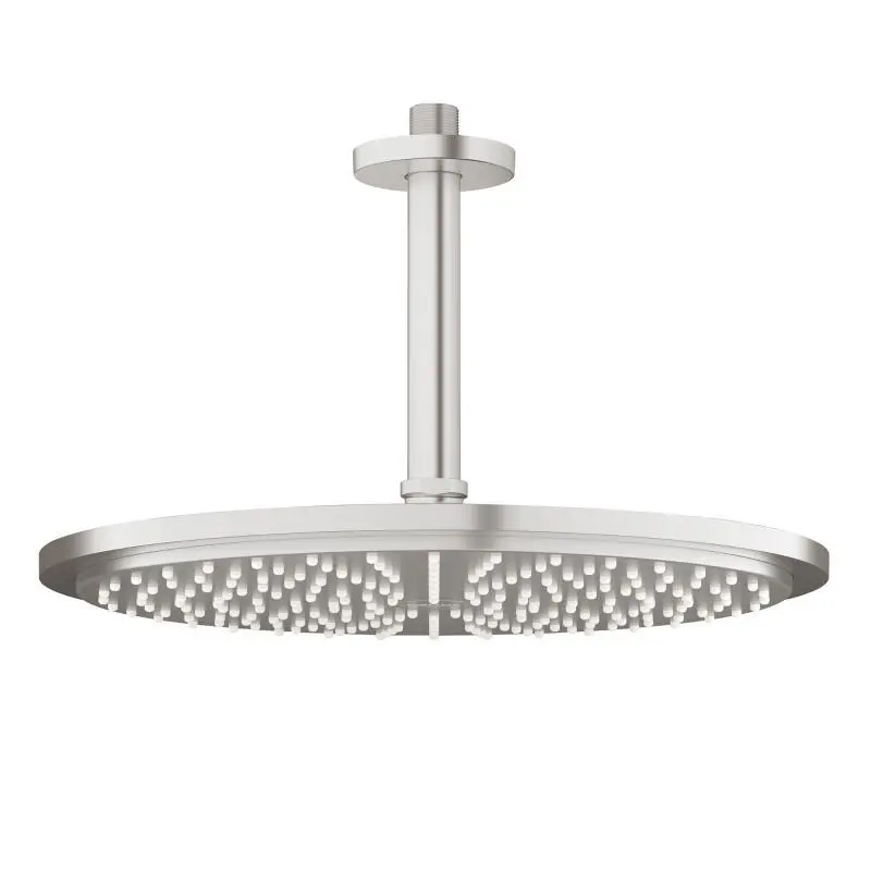 Grohe Rainshower - galvas duša Cosmopolitan, diametrs 31 cm, griestu izvads 14 cm, Supersteel 26067DC0