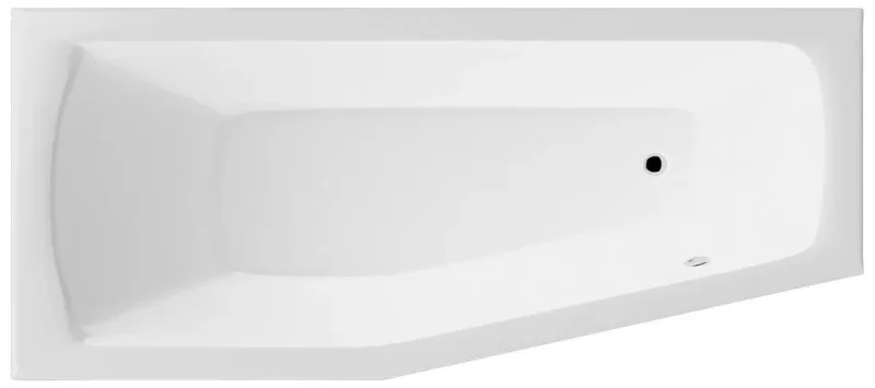 Aqualine sanitārā keramika - vanna Opava 160x70x44 cm, kreisā, balta C1670