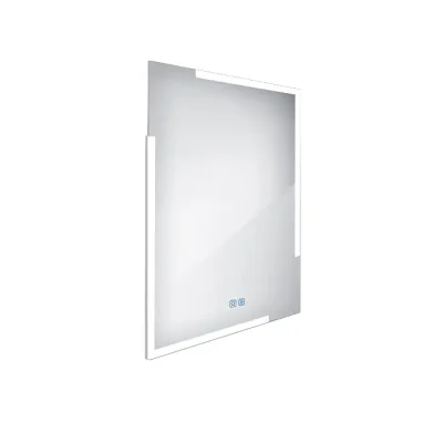 Nimco spogulis - spogulis ar LED apgaismojumu, 60x80 cm, skārienjutīgs sensors, alumīnijs ZP 14002VX