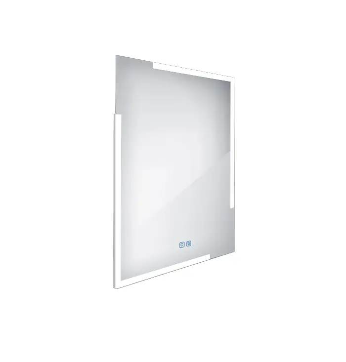 Nimco spogulis - spogulis ar LED apgaismojumu, 60x80 cm, skārienjutīgs sensors, alumīnijs ZP 14002VX