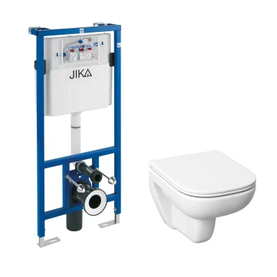 Jika Deep - komplekts: zemapmetuma elements un piekaramais WC, Rimless, DualFlush, balts H6006140000002
