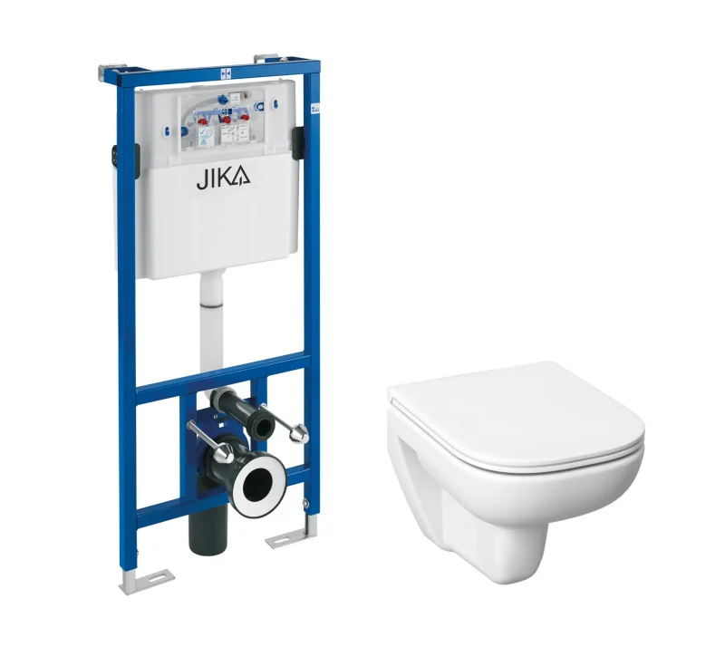 Jika Deep - komplekts: zemapmetuma elements un piekaramais WC, Rimless, DualFlush, balts H6006140000002