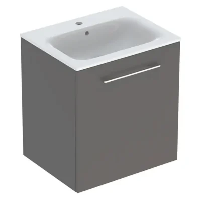 Geberit Selnova Square - izlietnes skapītis 64x54x48 cm, ar izlietni, 1 durvis, Lava matēts 501.253.00.1