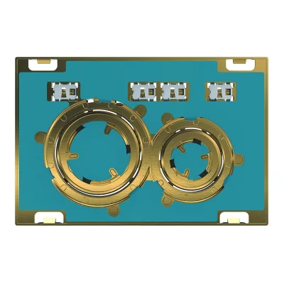 Geberit Sigma21 - vadības plate, 2 daudzumu skalošana, misiņš/bez pildījuma 115.652.00.1