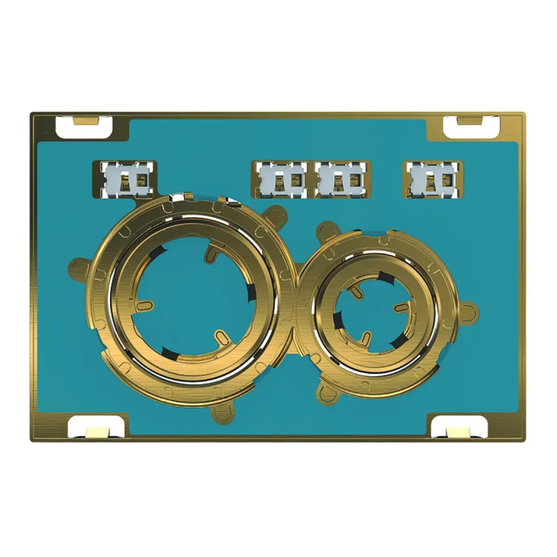Geberit Sigma21 - vadības plate, 2 daudzumu skalošana, misiņš/bez pildījuma 115.652.00.1