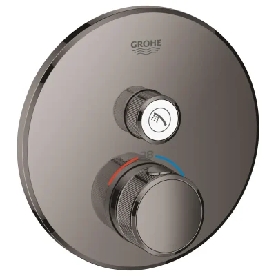 Grohe Grohtherm SmartControl - termostata dušas maisītājs, zemapmetuma montāža, ar 1 noslēgvārstu, Hard Graphite 29118A00