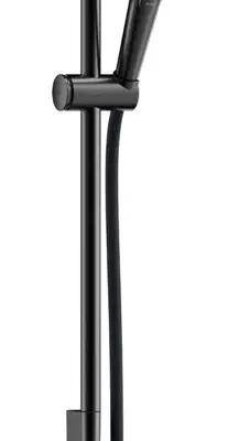 Hansgrohe Rainfinity - dušas komplekts: rokas duša, stienis un šļūtene, 3 strūklas veidi, EcoSmart, hroms melns birstēts 28746340