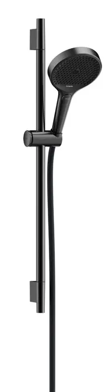 Hansgrohe Rainfinity - dušas komplekts: rokas duša, stienis un šļūtene, 3 strūklas veidi, EcoSmart, hroms melns birstēts 28746340