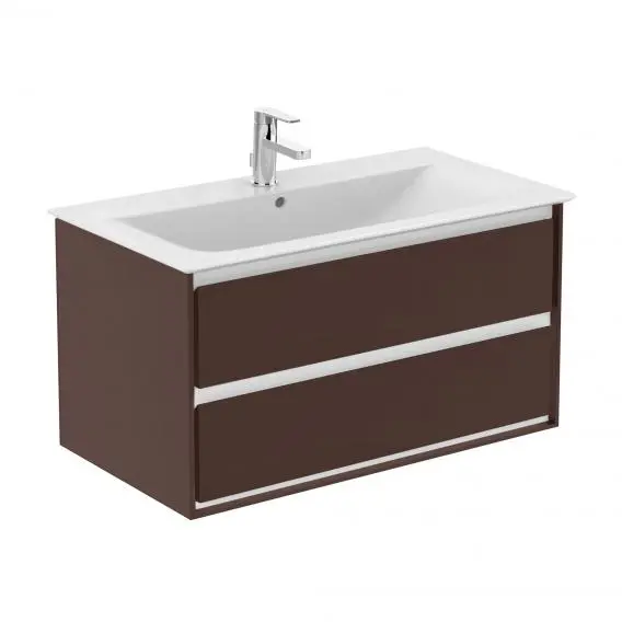 Ideal Standard Connect Air - izlietnes skapītis, 100x44x52 cm, brūns matēts/balts matēts E0821VY